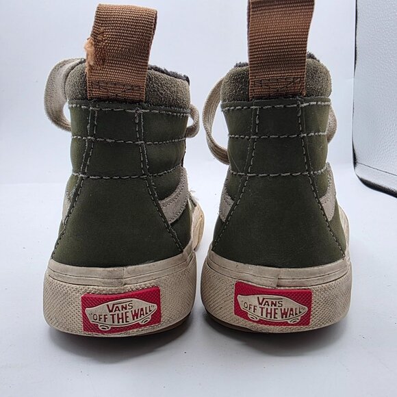 Vans Sk8 Hi MTE 1 Kids Size 12.5 Olive Green High Top Shoes Winter Warm Outdoors - Picture 5 of 14